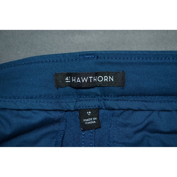 41 Hawthorn Rosabel Mid Rise Skinny Pants Size 14 Blue Stretch New - Picture 4 of 11